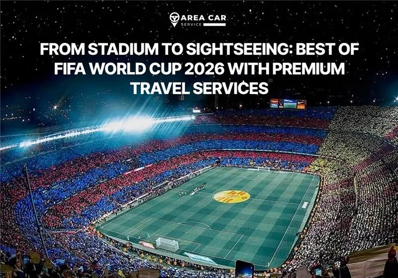 Aerial view of a packed football stadium during a FIFA World Cup match, with fans creating a colorful mosaic in the stands.